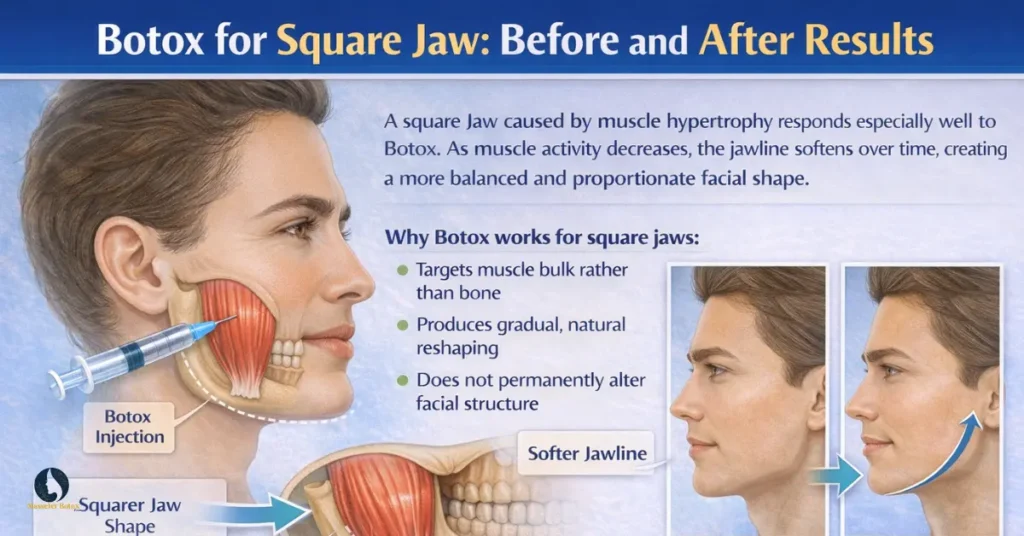 Botox for Square Jaw Before and After Results
